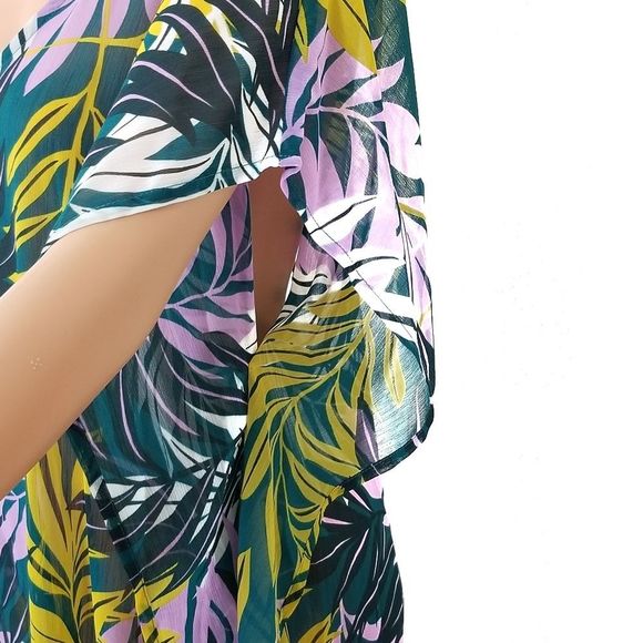 Cover Up Swim Floral Tropical Coverup NEW - Picture 9 of 11